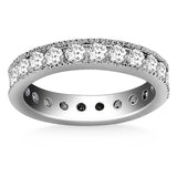 14k White Gold Antique Channel Set Round Diamond Eternity Ring - Premium Rings - Just $6010.99! Shop now at Pulse Designer Fashion