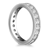 14k White Gold Antique Channel Set Round Diamond Eternity Ring - Premium Rings - Just $6010.99! Shop now at Pulse Designer Fashion