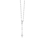 Fine Rosary Chain and Bead Necklace in Sterling Silver - Premium Necklaces - Just $102.99! Shop now at Pulse Designer Fashion