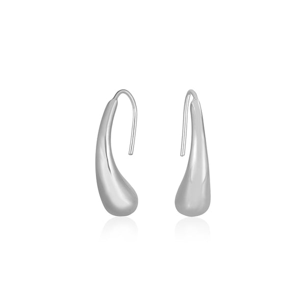 14k White Gold Puffed Teardrop Earrings - Premium Earrings - Just $449.99! Shop now at Pulse Designer Fashion