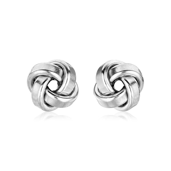 Petite Sterling Silver Polished Love Knot Earrings - Premium Earrings - Just $59.99! Shop now at Pulse Designer Fashion