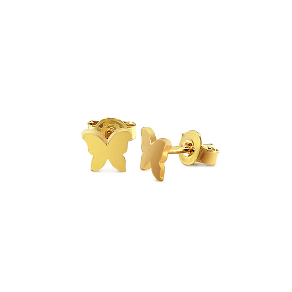 14k Yellow Gold Polished Butterfly Earrings - Premium Earrings - Just $181.99! Shop now at Pulse Designer Fashion