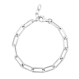 Sterling Silver Wide Paperclip Chain Bracelet - Premium Bracelets - Just $116.99! Shop now at Pulse Designer Fashion