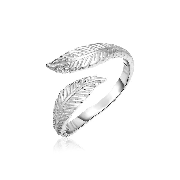 Sterling Silver Bypass Toe Ring with Leaves - Premium Toe Rings - Just $38.99! Shop now at Pulse Designer Fashion