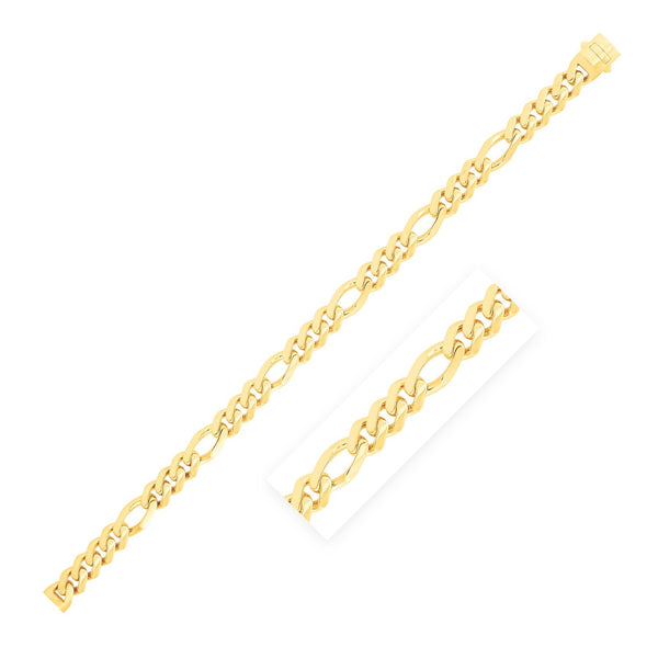 Modern Lite Figaro Chain in 14k Yellow Gold (8.0 mm) - Premium Chains - Just $3382.99! Shop now at Pulse Designer Fashion