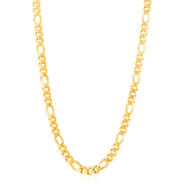 Modern Lite Figaro Chain in 14k Yellow Gold (8.0 mm) - Premium Chains - Just $3382.99! Shop now at Pulse Designer Fashion