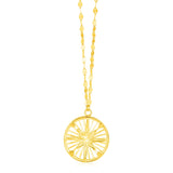 14k Yellow Gold Necklace with Compass Pendant - Premium Necklaces - Just $428.99! Shop now at Pulse Designer Fashion