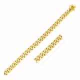 7.25mm 10k Yellow Gold Semi Solid Miami Cuban Chain - Premium Chains - Just $4264.99! Shop now at Pulse Designer Fashion