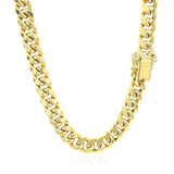 7.25mm 10k Yellow Gold Semi Solid Miami Cuban Chain - Premium Chains - Just $4264.99! Shop now at Pulse Designer Fashion