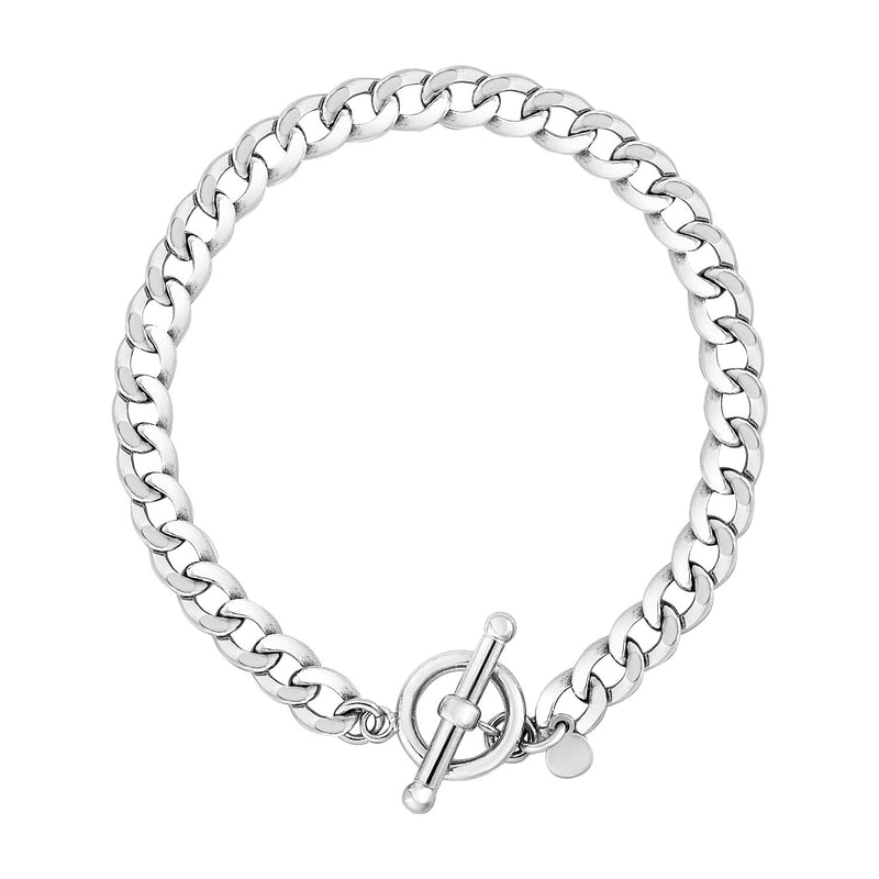 Sterling Silver Polished Wide Link Toggle Bracelet - Premium Bracelets - Just $113.99! Shop now at Pulse Designer Fashion