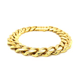 14k Yellow Gold 8 1/2 inch Wide Polished Curb Chain Bracelet - Premium Bracelets - Just $3648.99! Shop now at Pulse Designer Fashion