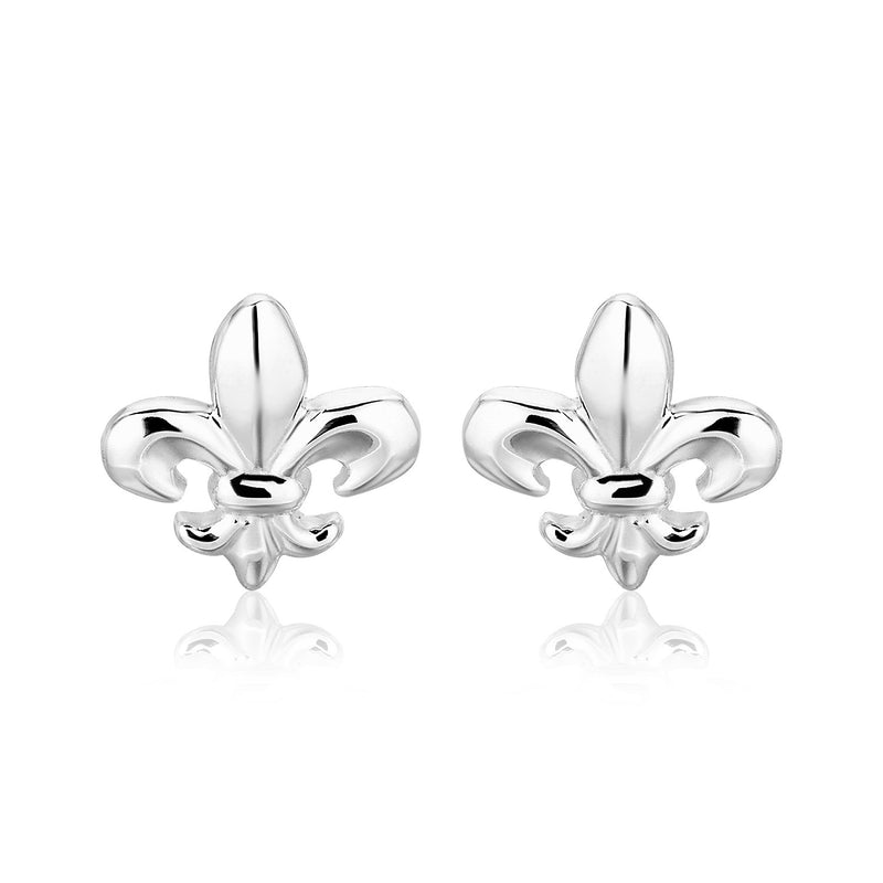 Sterling Silver Fluer De Lis Earrings - Premium Earrings - Just $24.99! Shop now at Pulse Designer Fashion