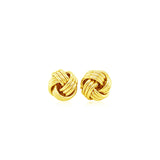 Love Knot Post Earrings in 14k Yellow Gold - Premium Earrings - Just $306.99! Shop now at Pulse Designer Fashion