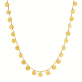 Choker Necklace with Polished Discs in 14k Yellow Gold - Premium Necklaces - Just $853.99! Shop now at Pulse Designer Fashion