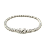 Tennis Bracelet with Round Cubic Zirconia in Sterling Silver - Premium Bracelets - Just $104.99! Shop now at Pulse Designer Fashion