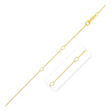 Adjustable Cable Chain in 14k Yellow Gold (1.0mm) - Premium Chains - Just $246.99! Shop now at Pulse Designer Fashion