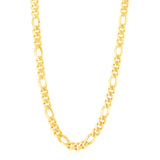 Modern Lite Figaro Chain in 14k Yellow Gold (9.5 mm) - Premium Chains - Just $4269.99! Shop now at Pulse Designer Fashion