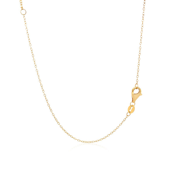 14k Yellow Gold 18 inch Two Strand Necklace with Circle and Bar Pendants - Premium Necklaces - Just $571.99! Shop now at Pulse Designer Fashion