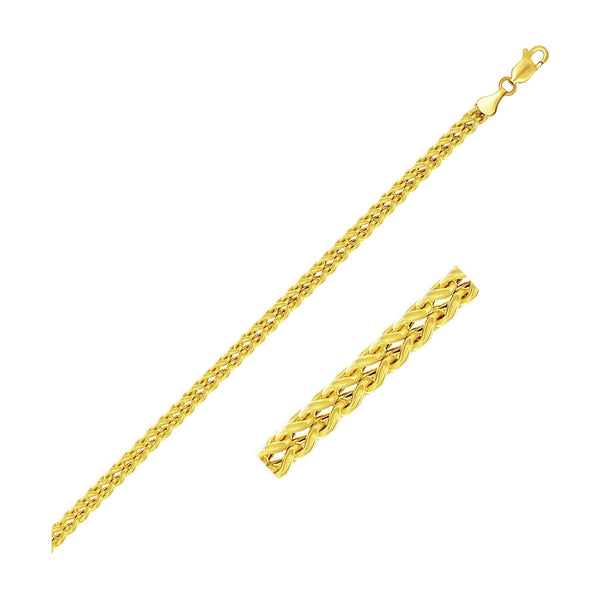 3.2mm 14k Yellow Gold Square Franco Chain - Premium Chains - Just $1536.99! Shop now at Pulse Designer Fashion