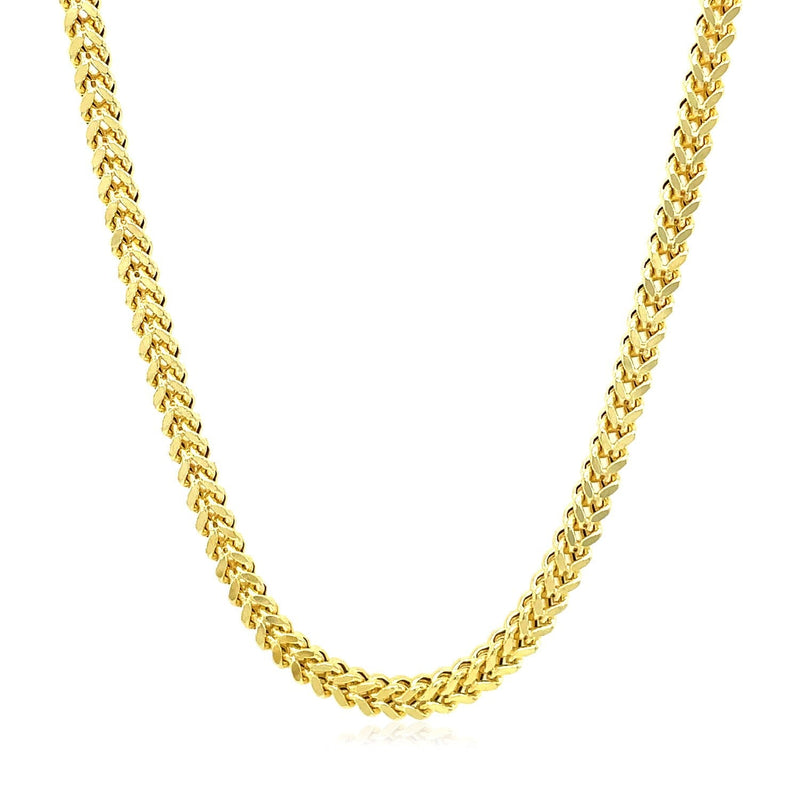 3.2mm 14k Yellow Gold Square Franco Chain - Premium Chains - Just $1536.99! Shop now at Pulse Designer Fashion