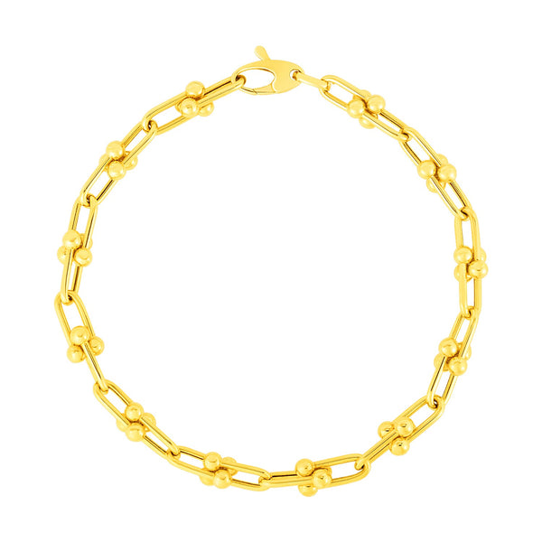 14k Yellow Gold 7 1/2 inch Jax Chain Bracelet - Premium Bracelets - Just $1612.99! Shop now at Pulse Designer Fashion