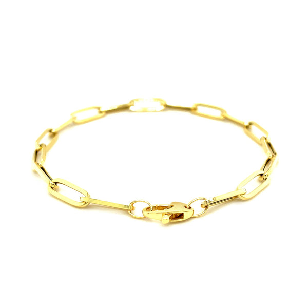 14K Yellow Gold Bold Paperclip Chain Bracelet - Premium Bracelets - Just $417.99! Shop now at Pulse Designer Fashion