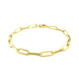 14K Yellow Gold Bold Paperclip Chain Bracelet - Premium Bracelets - Just $417.99! Shop now at Pulse Designer Fashion