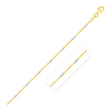 Bar Links Pendant Chain in 14k Two Tone Gold (1.4mm) - Premium Chains - Just $535.99! Shop now at Pulse Designer Fashion