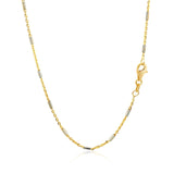 Bar Links Pendant Chain in 14k Two Tone Gold (1.4mm) - Premium Chains - Just $535.99! Shop now at Pulse Designer Fashion