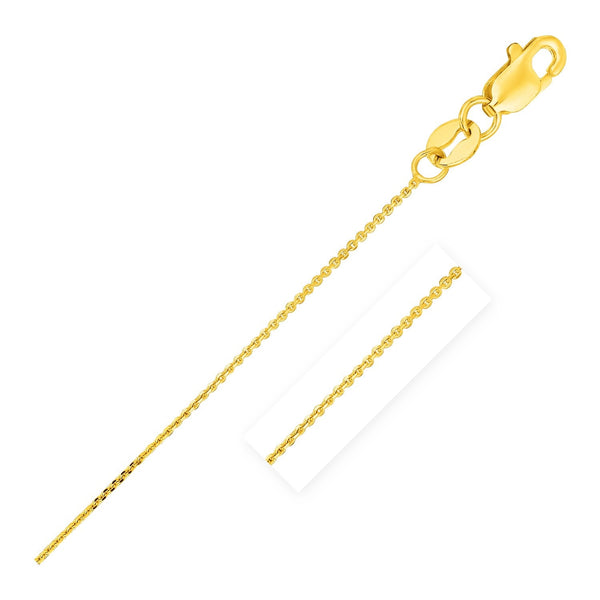 14k Yellow Gold Cable Link Chain 0.5mm - Premium Chains - Just $194.99! Shop now at Pulse Designer Fashion