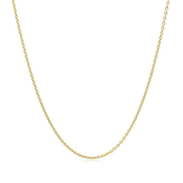 14k Yellow Gold Round Cable Link Chain 1.1mm - Premium Chains - Just $288.99! Shop now at Pulse Designer Fashion