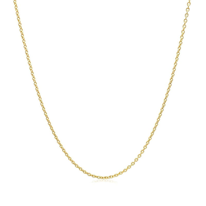 14k Yellow Gold Round Cable Link Chain 1.1mm - Premium Chains - Just $288.99! Shop now at Pulse Designer Fashion