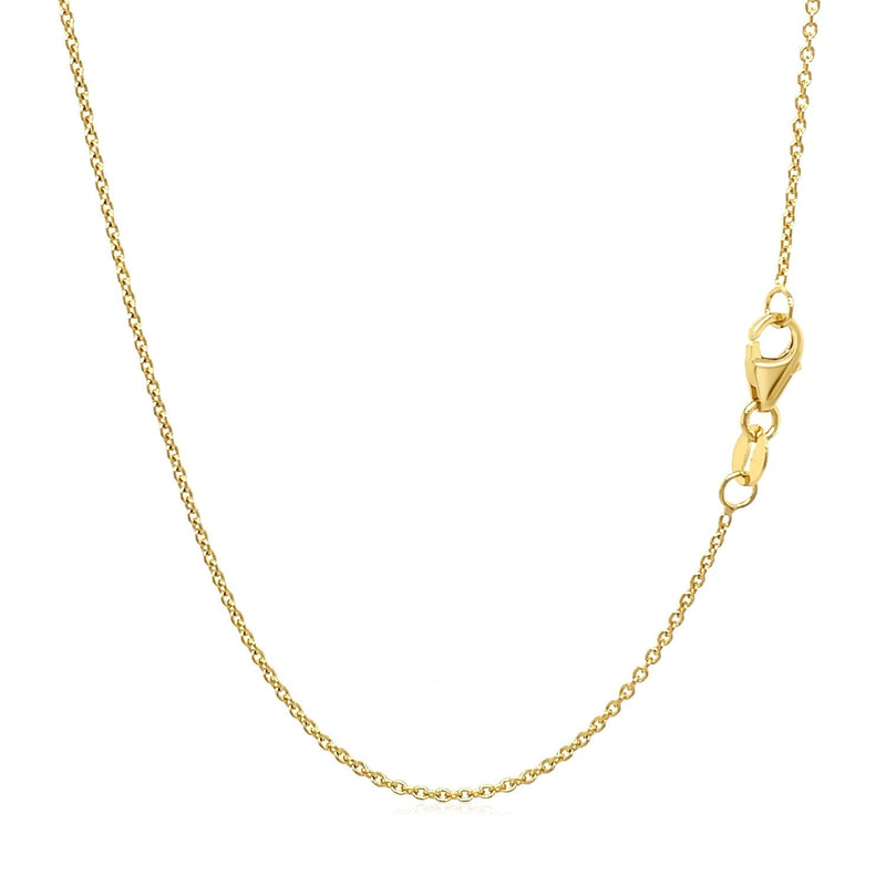 14k Yellow Gold Round Cable Link Chain 1.1mm - Premium Chains - Just $288.99! Shop now at Pulse Designer Fashion