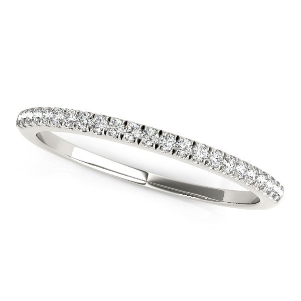 14k White Gold Scallop Style Setting Diamond Wedding Band (1/8 cttw) - Premium Rings - Just $970.99! Shop now at Pulse Designer Fashion