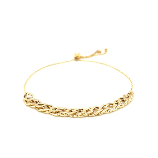 Adjustable Chain Bracelet in 14k Yellow Gold - Premium Bracelets - Just $451.99! Shop now at Pulse Designer Fashion