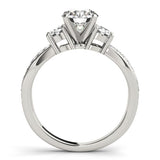 14k White Gold Split Shank Round Diamond Engagement Ring (1 5/8 cttw) - Premium Rings - Just $8327.99! Shop now at Pulse Designer Fashion