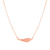 14K Rose Gold Angel Wing Necklace - Premium Necklaces - Just $323.99! Shop now at Pulse Designer Fashion