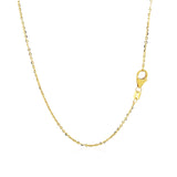 14k Yellow Gold Double-Strand Chain Necklace with Puff Moon and Star - Premium Necklaces - Just $472.99! Shop now at Pulse Designer Fashion