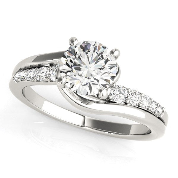 14k White Gold Bypass Style Round Diamond Ring (1 1/4 cttw) - Premium Rings - Just $6637.99! Shop now at Pulse Designer Fashion