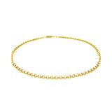 2.3mm 10k Yellow Gold Rolo Anklet - Premium Anklets - Just $193.99! Shop now at Pulse Designer Fashion