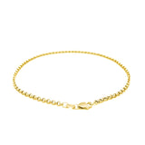 2.3mm 10k Yellow Gold Rolo Anklet - Premium Anklets - Just $193.99! Shop now at Pulse Designer Fashion