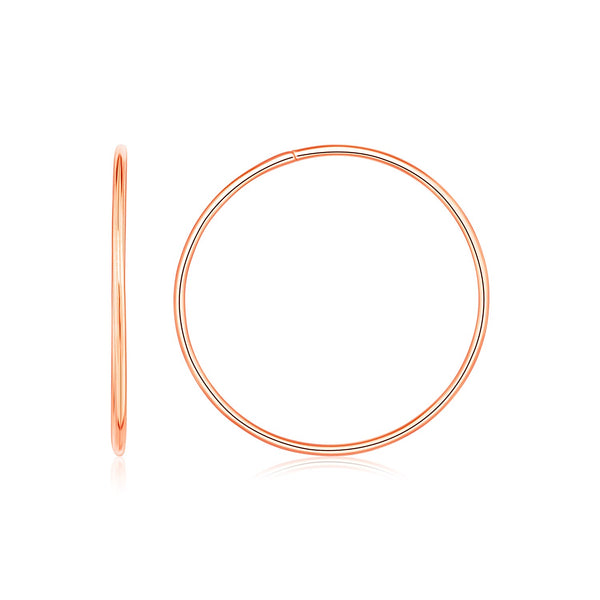 Endless Hoop Style Earrings in 14K Rose Gold - Premium Earrings - Just $339.99! Shop now at Pulse Designer Fashion