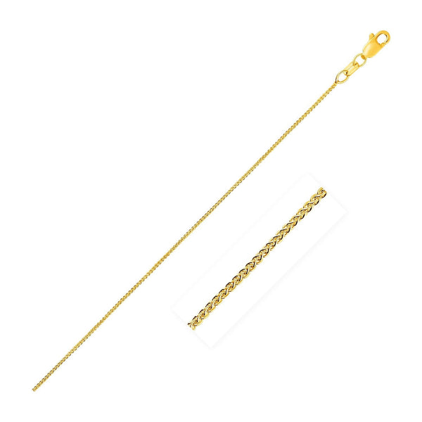 10k Yellow Gold Wheat Chain 0.6mm - Premium Chains - Just $178.99! Shop now at Pulse Designer Fashion