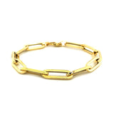 14K Yellow Gold Extra Wide Paperclip Chain Bracelet - Premium Bracelets - Just $834.99! Shop now at Pulse Designer Fashion