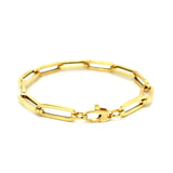 14K Yellow Gold Extra Wide Paperclip Chain Bracelet - Premium Bracelets - Just $834.99! Shop now at Pulse Designer Fashion