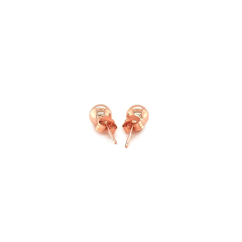 14k Rose Gold Round Stud Earrings (5.0 mm) - Premium Earrings - Just $99.99! Shop now at Pulse Designer Fashion