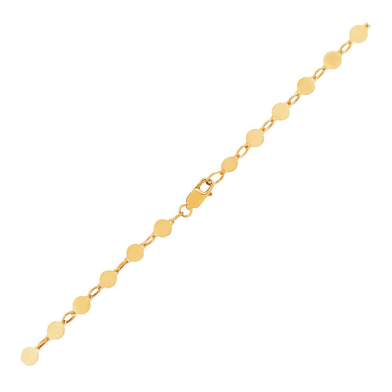 14k Yellow Gold Bracelet with Polished Circles - Premium Bracelets - Just $241.99! Shop now at Pulse Designer Fashion