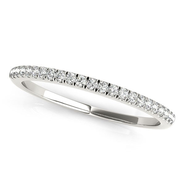 14k White Gold Diamond Pave Set Wedding Band (1/8 cttw) - Premium Rings - Just $1028.99! Shop now at Pulse Designer Fashion