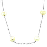 14k White Gold Necklace with White Pearls - Premium Necklaces - Just $584.99! Shop now at Pulse Designer Fashion