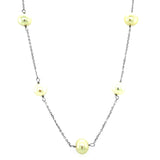 14k White Gold Necklace with White Pearls - Premium Necklaces - Just $584.99! Shop now at Pulse Designer Fashion